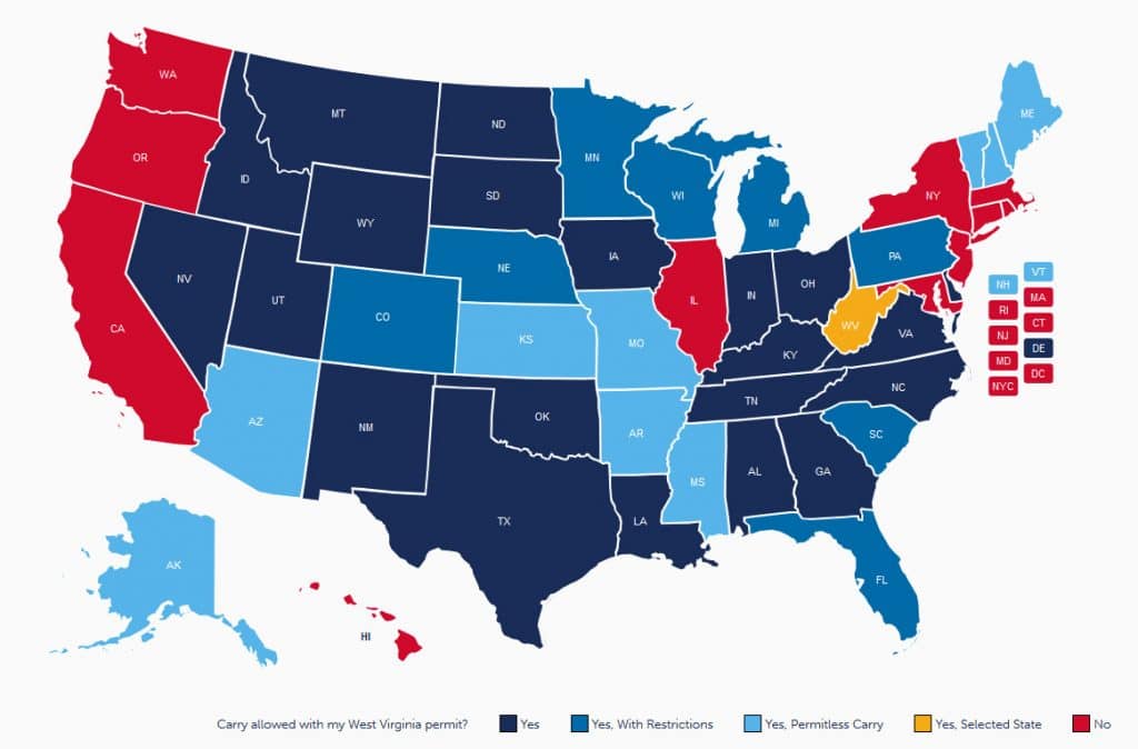 West Virginia Gun Laws Concealed Carry States
